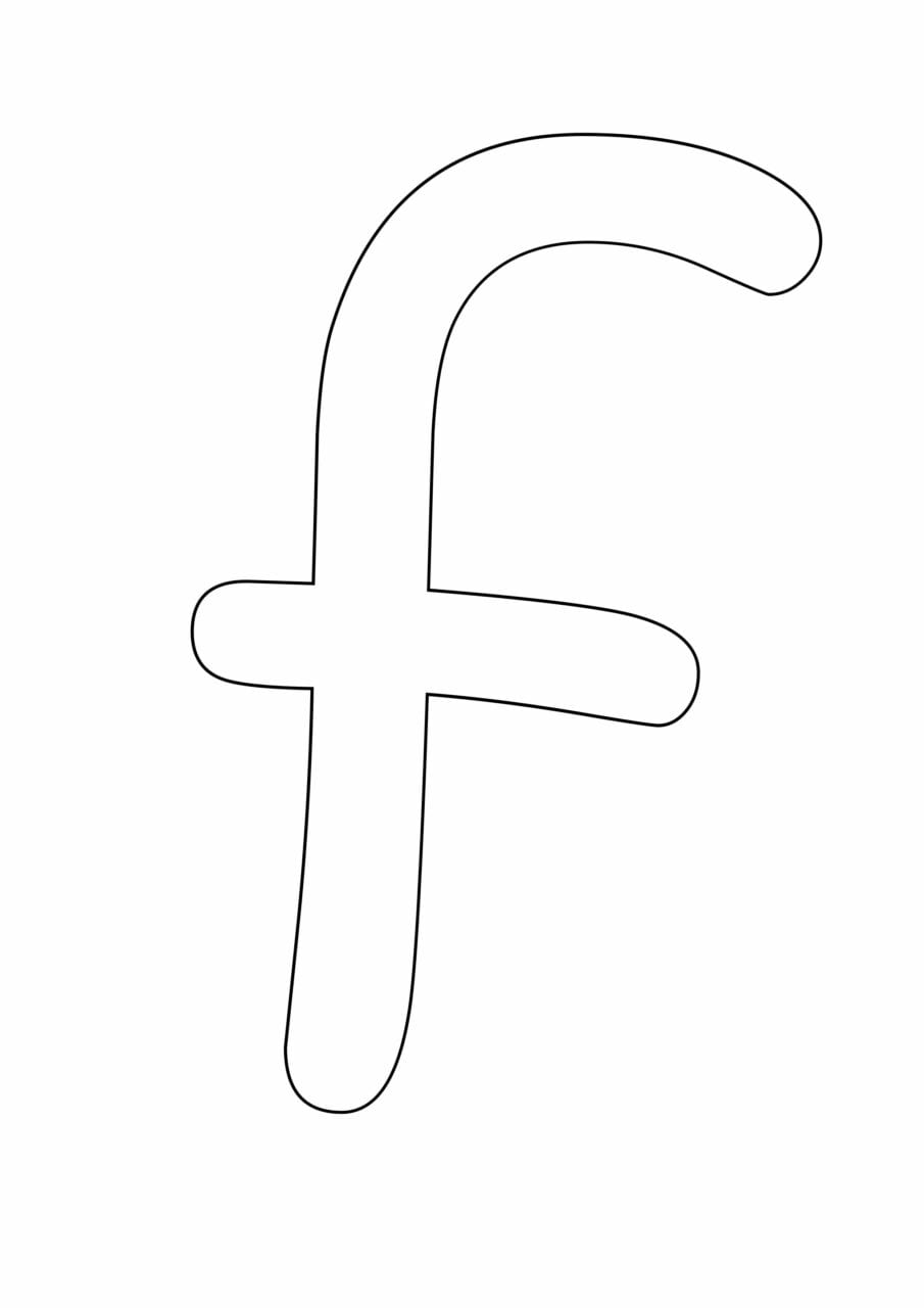 letras grandes para colorir f