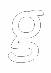 letras grandes para colorir g