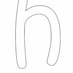 letras grandes para colorir h