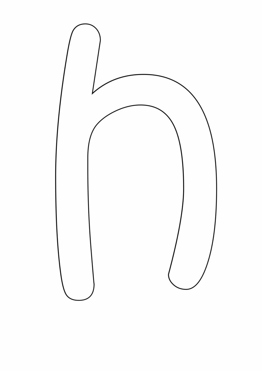 letras grandes para colorir h