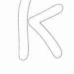letras grandes para colorir k