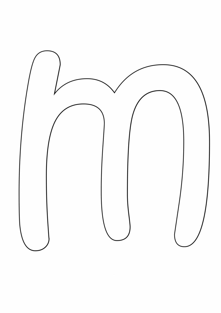 letras grandes para colorir m