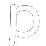 letras grandes para colorir p