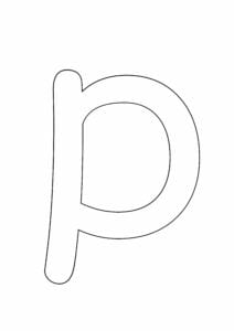 letras grandes para colorir p