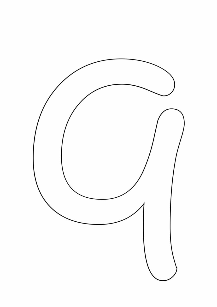 letras grandes para colorir q