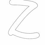 letras grandes para colorir z