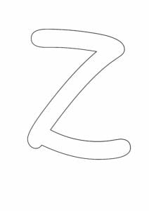 letras grandes para colorir z