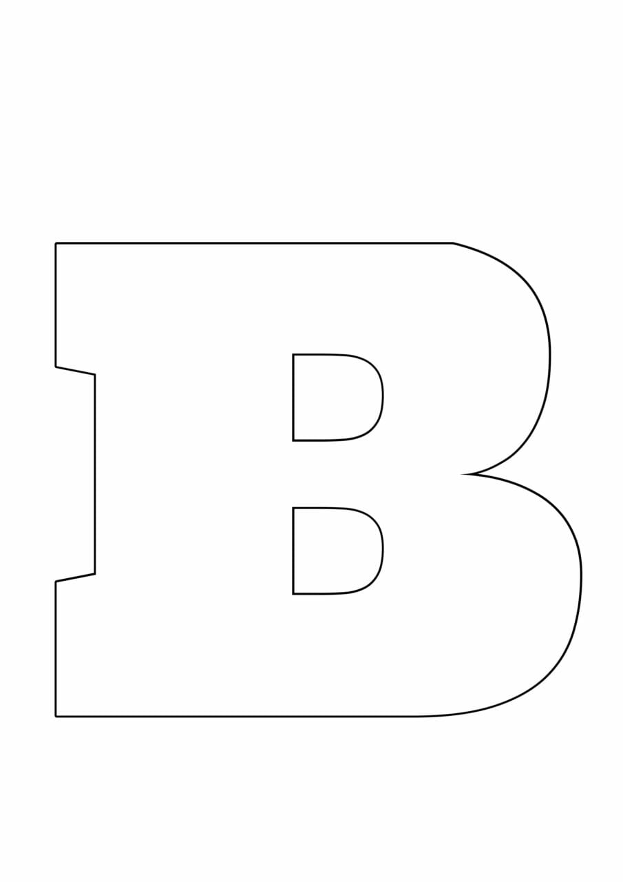 letras grandes para imprimir e recortar b