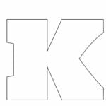 letras grandes para imprimir e recortar k