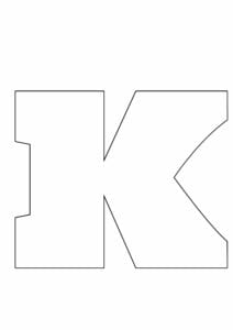 letras grandes para imprimir e recortar k