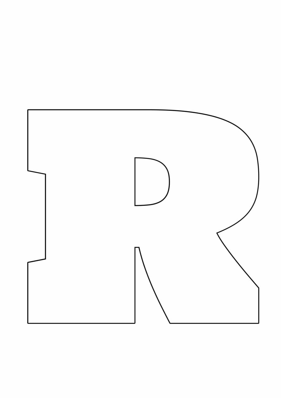 letras grandes para imprimir e recortar r