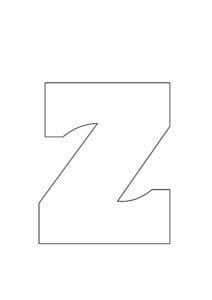 letras grandes para imprimir e recortar z