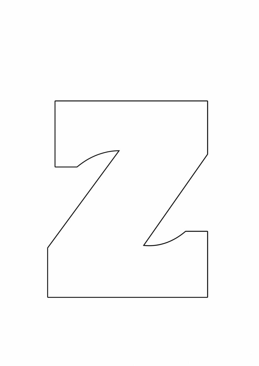 letras grandes para imprimir e recortar z