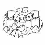 coroa do advento para colorir simbolos de natal