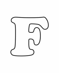 desenho da letra f para imprimir