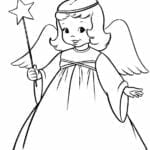 desenho de anjo para colorir simbolos de natal