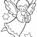 simbolos natalinos para colorir anjo