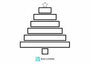 Árvore de Natal geométrica com grafismos criativos