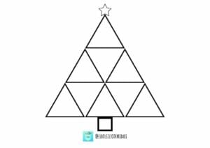 Árvore de Natal geométrica com grafismos criativos