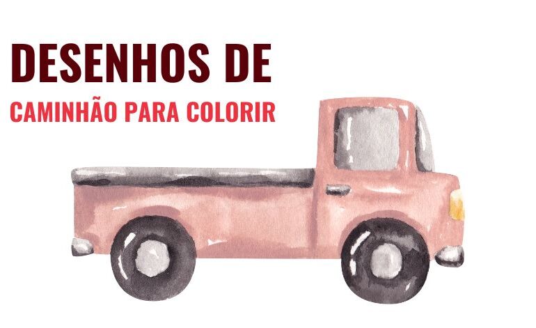 5 Desenhos de Caminhão Arqueado para Imprimir e Colorir