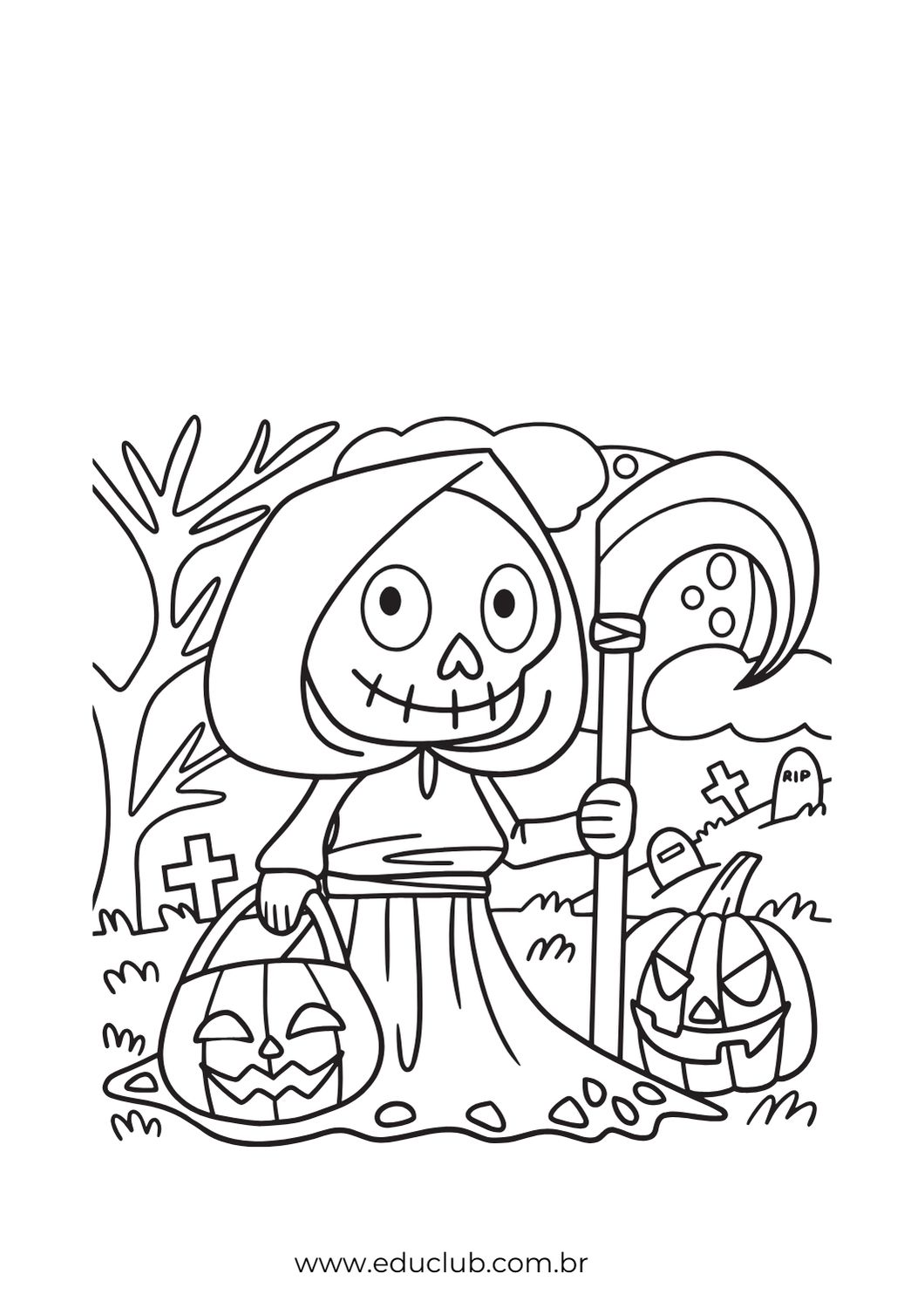 Desenhos de Halloween para desenhar e colorir